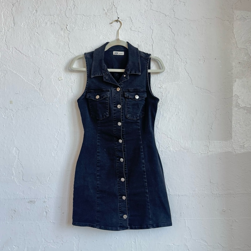 Black denim dress Zara